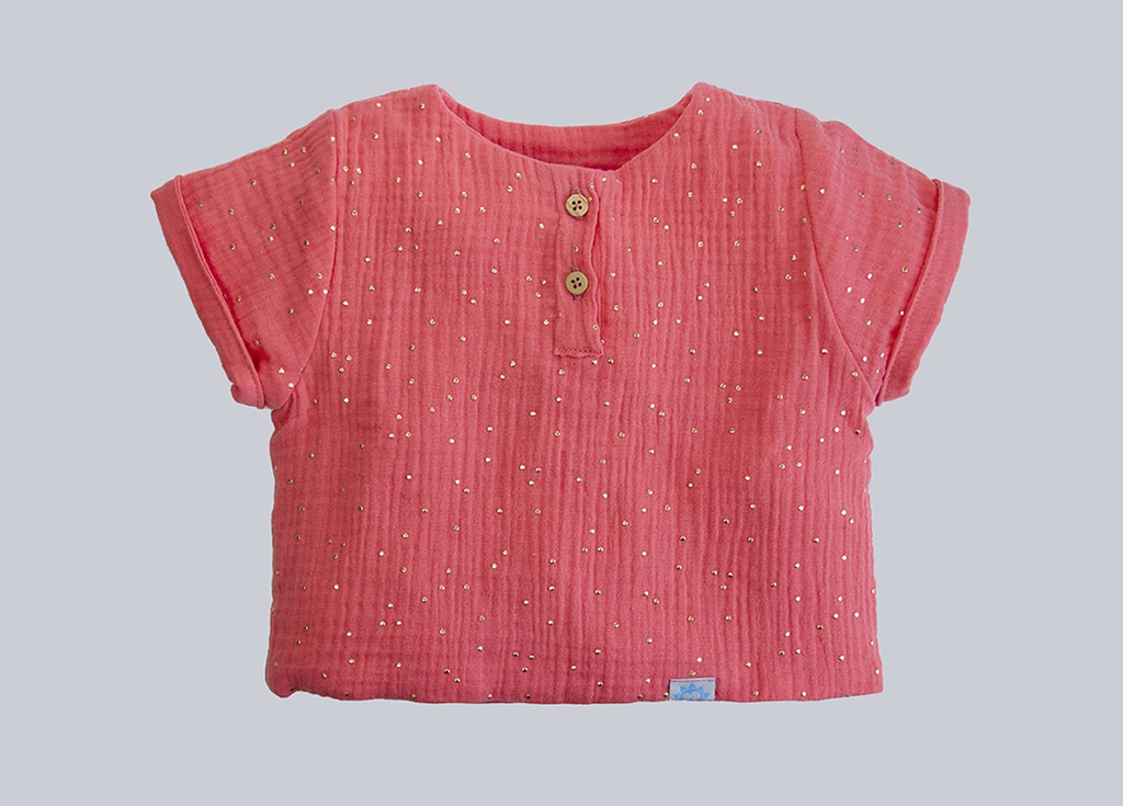 Camisa Muselina Coral